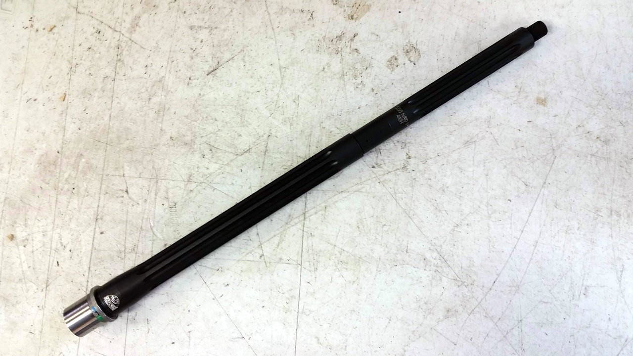 FAXON FIREARMS 16" HEAVY FLUTED, 5.56 NATO, MID-LENGTH, 416-R STAINLESS STEEL QPQ