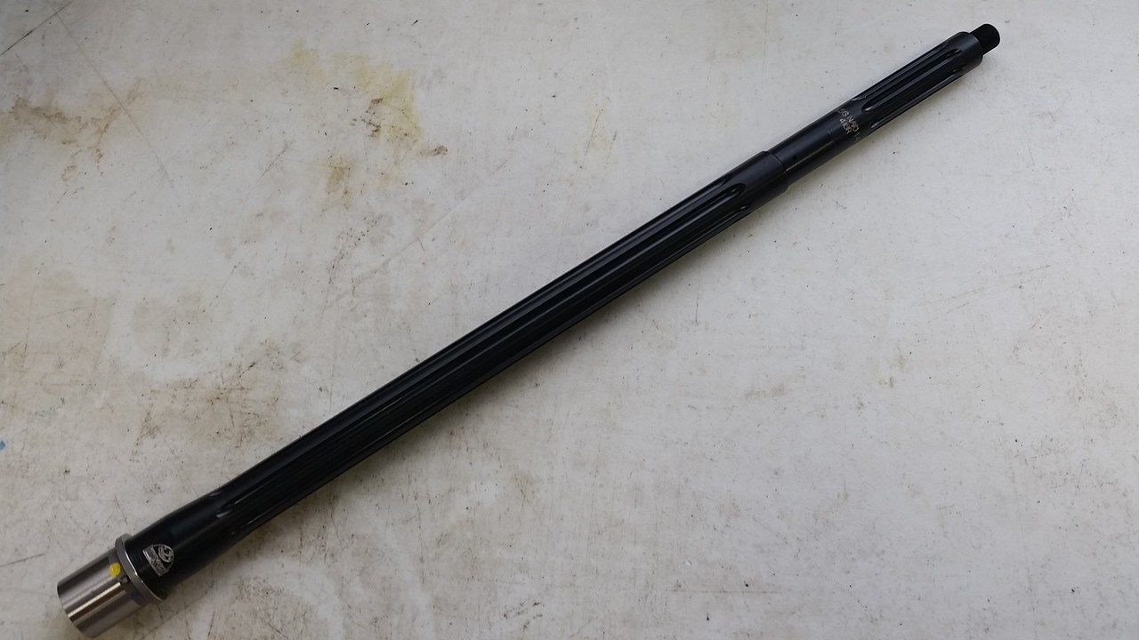 FAXON FIREARMS 18" HEAVY FLUTED BARREL, 5.56 NATO RIFLE-LENGTH 416-R STAINLESS QPQ BLACK NITRIDE
