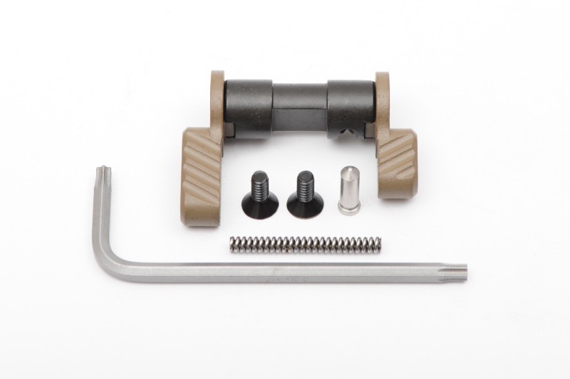 BATTLE ARMS DEVELOPMENT BAD-ASS-FDE AMBI SAFETY SELECTOR - CERAKOTE MAGPUL FDE