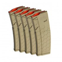 HEXMAG AR-15 MAGAZINE SERIES 2 - 5.56X45MM NATO - 10 ROUND - POLYMER - FLAT DARK EARTH - 5 PACK