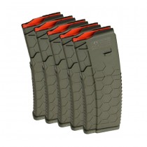 HEXMAG AR-15 MAGAZINE SERIES 2 - 5.56x45MM NATO - 10 ROUND - POLYMER - OD GREEN - 5 PACK